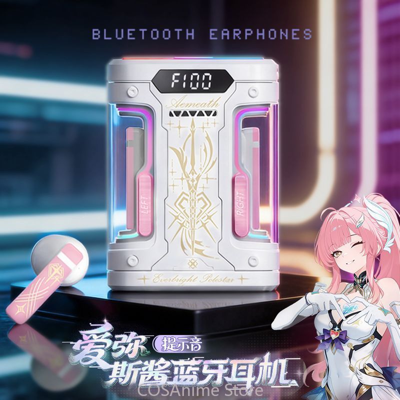 Anime Cosplay Com - Fone de Ouvido Bluetooth Aemeath Wuthering