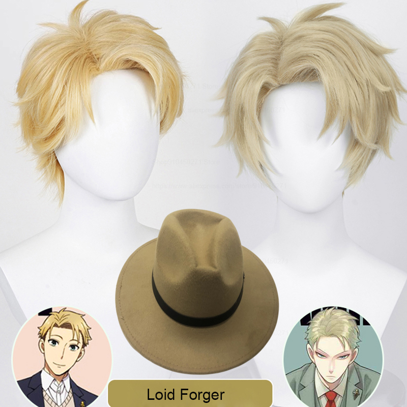 Anime Cosplay Yor Forger - Loid Forger Cosplay Peruca e Boné,