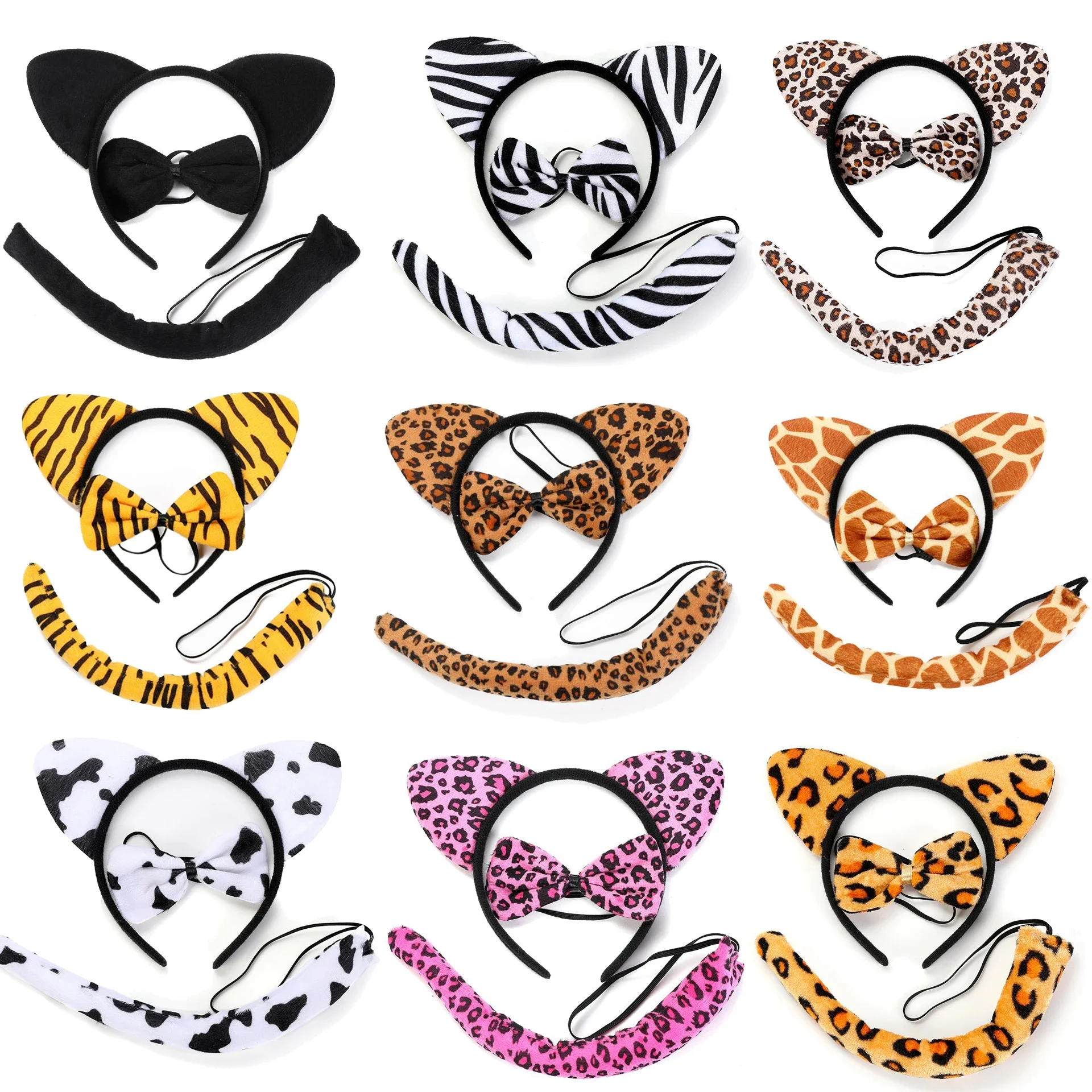Anime Cosplay Simple - Leopardo gato orelha bandana para gato
