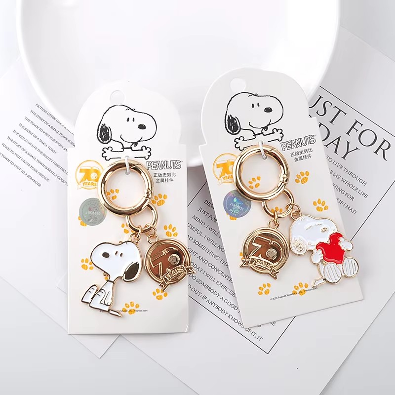 Anime Cosplay Couple - Anime snoopy charlie metal chaveiro bonito