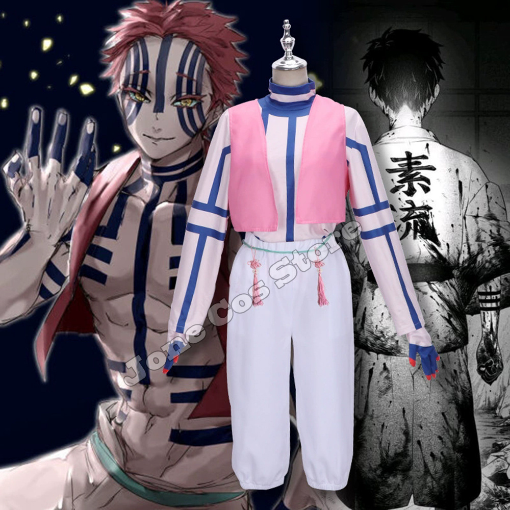 Peruca de Cosplay Akaza, Fanta - Anime Cosplay Outfits Female avaliação e preço
