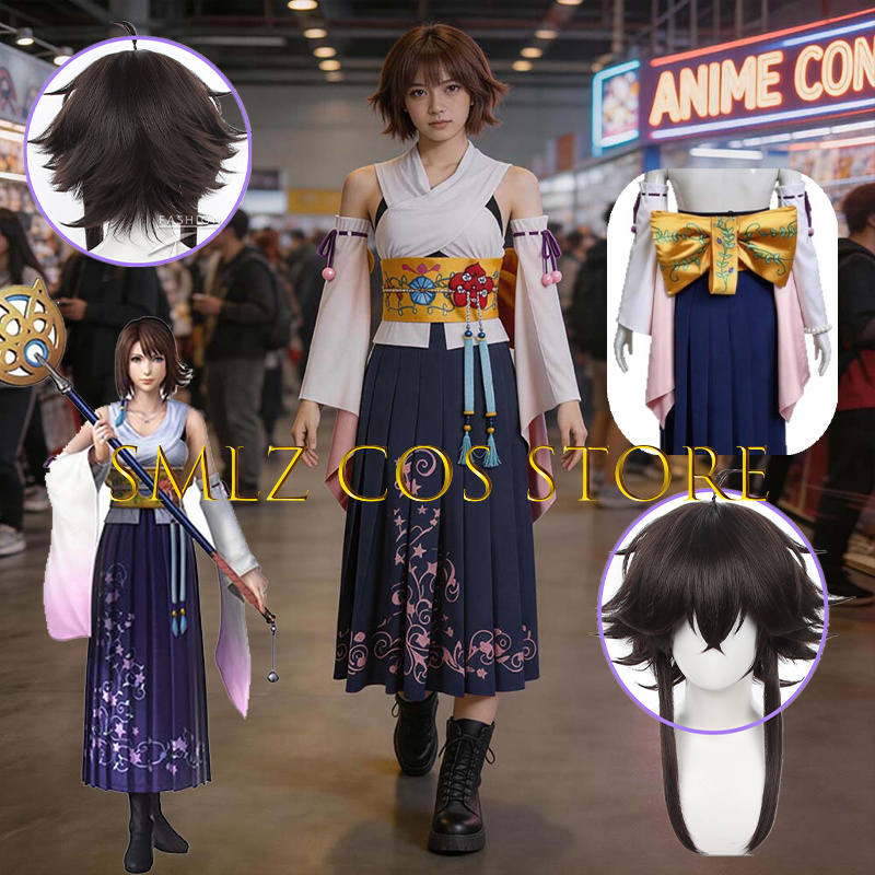 Fantasia Cosplay Yuna FF10 X S - Anime Cosplay Costumes Female avaliação e preço