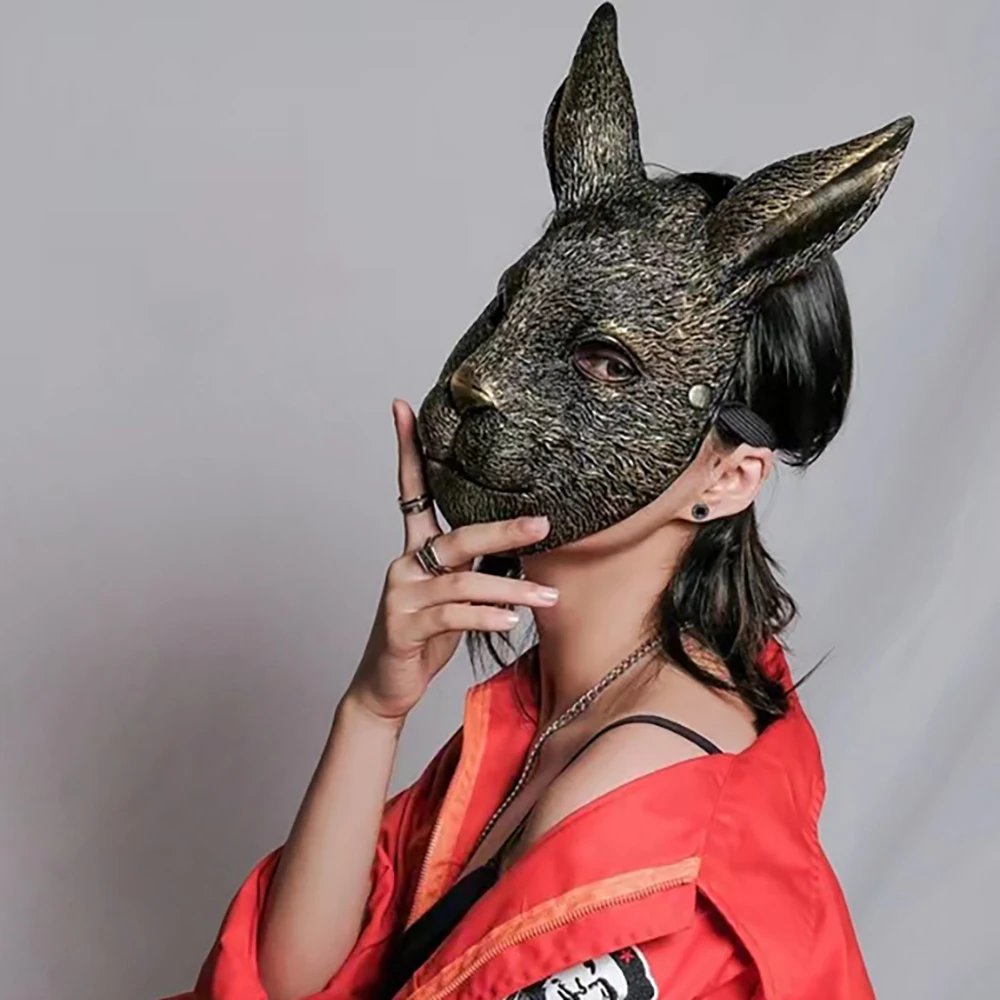 Máscara de coelho 3d realista, - Anime Cosplay Simple avaliação e preço