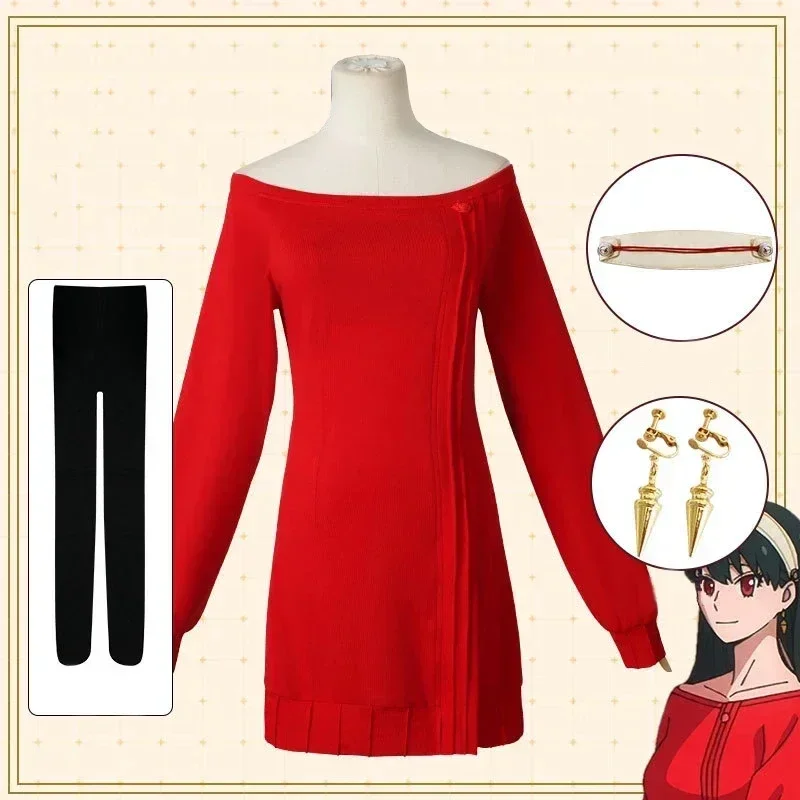 Yor Forger Cosplay longo suéte - Anime Cosplay Yor Forger avaliação e preço