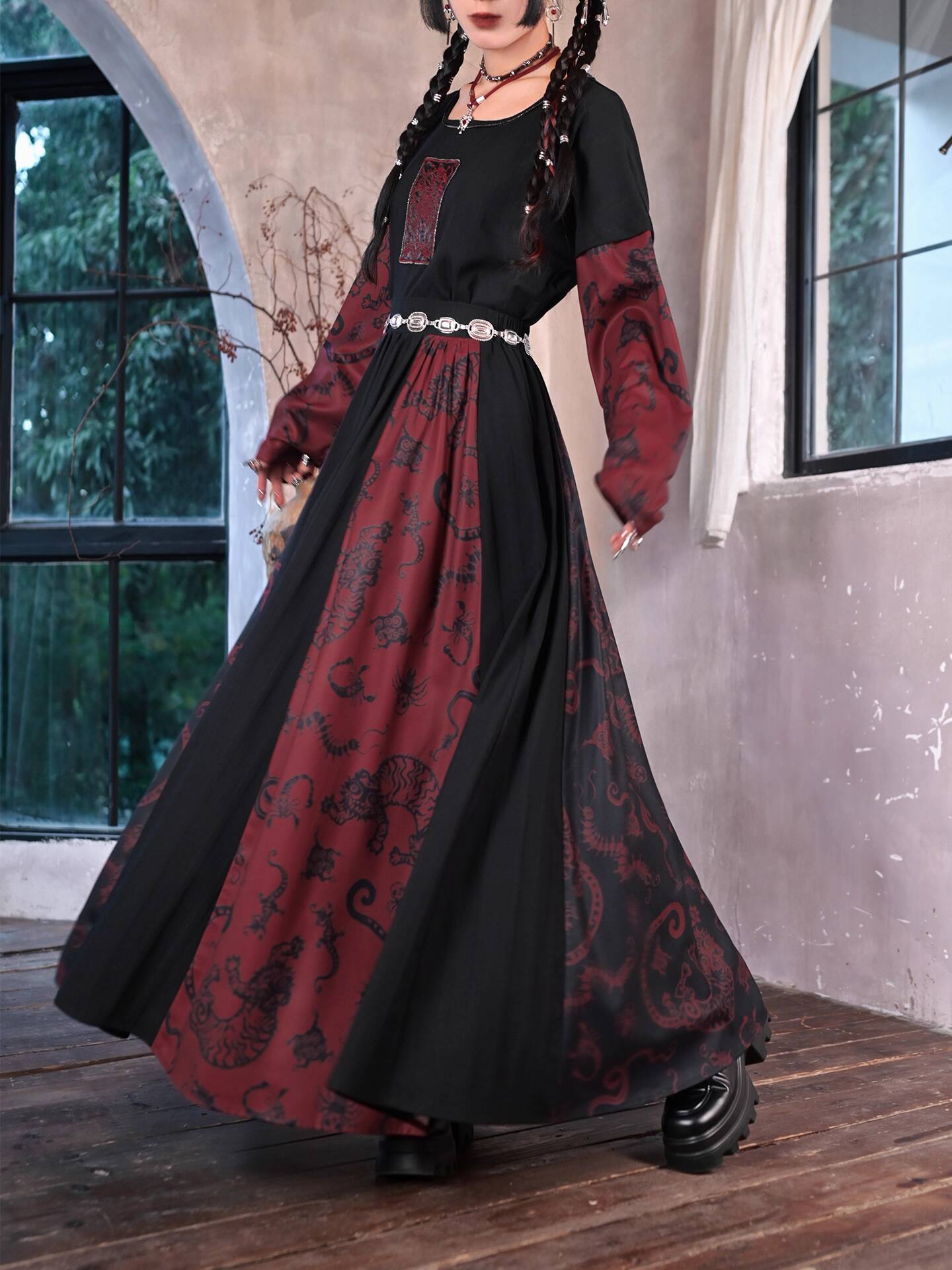 Novo melhorar guofeng saia lon - Queen Anime Cosplay avaliação e preço
