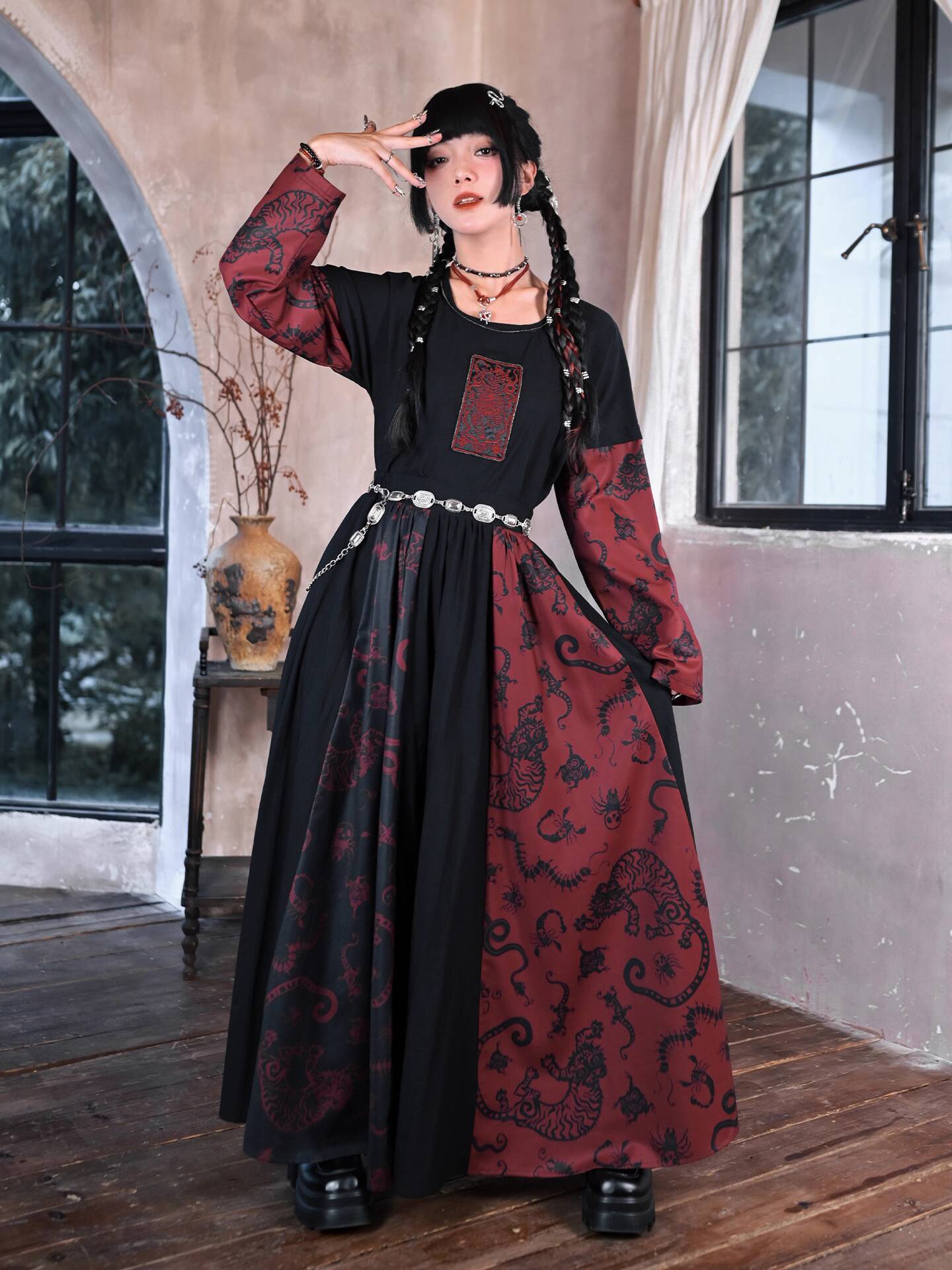Novo melhorar guofeng saia lon - Queen Anime Cosplay avaliação e preço