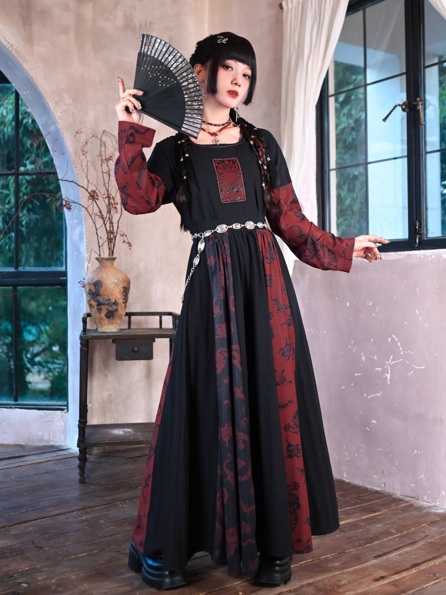 Novo melhorar guofeng saia lon - Queen Anime Cosplay avaliação e preço