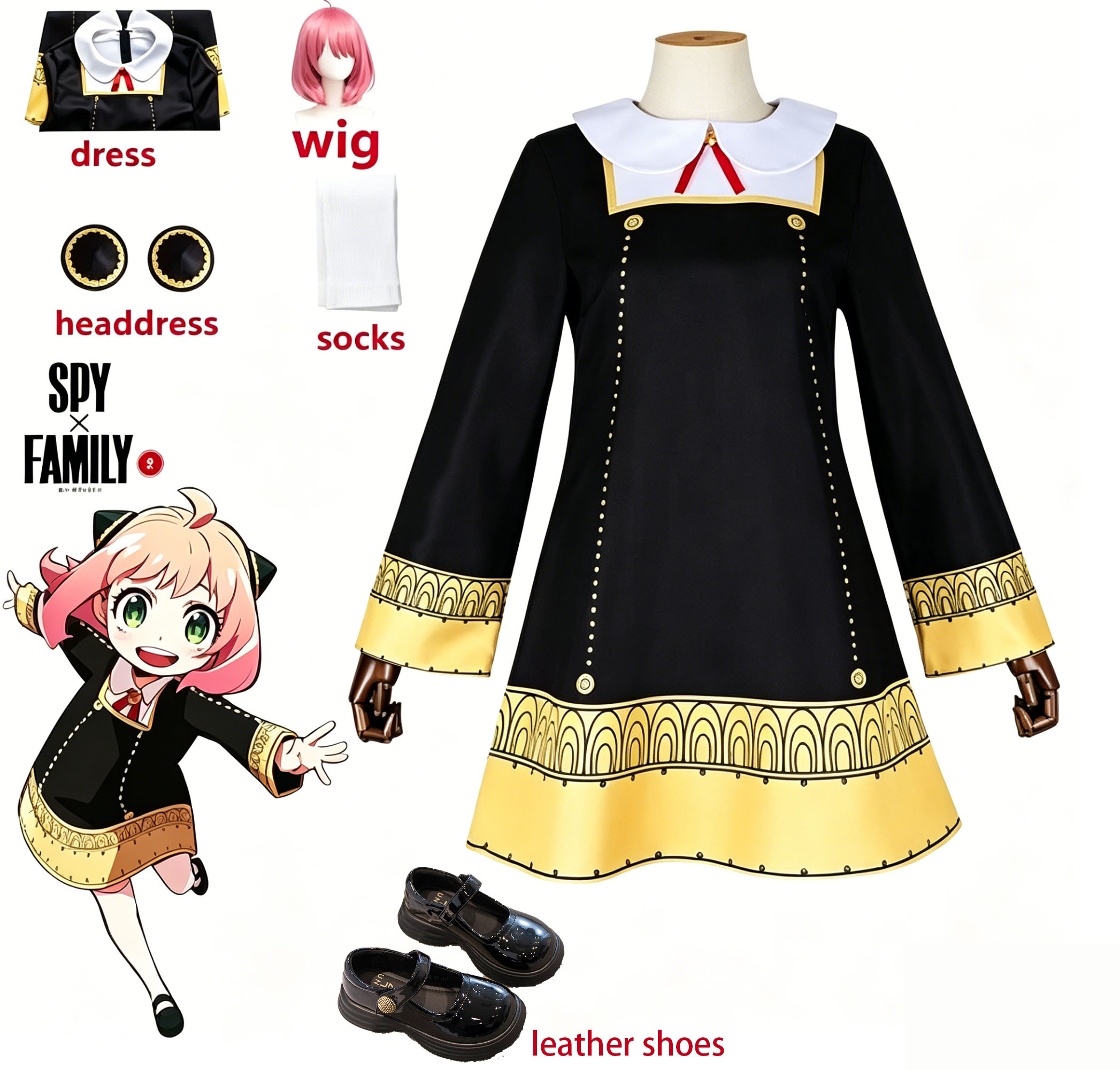 Fantasia Cosplay Spy X Family  - Spy Family Outfit avaliação e preço
