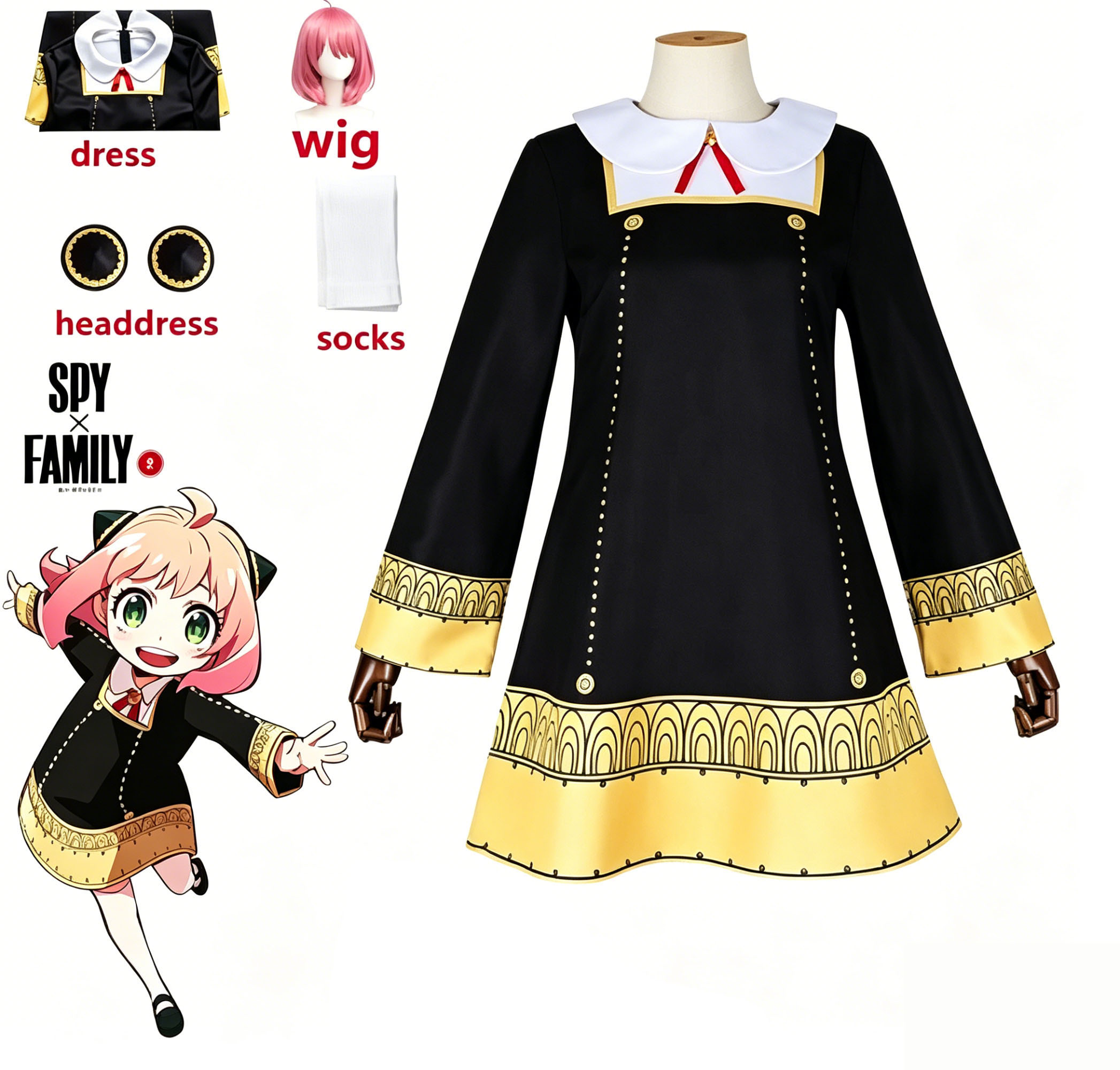 Fantasia Cosplay Spy X Family  - Spy Family Outfit avaliação e preço